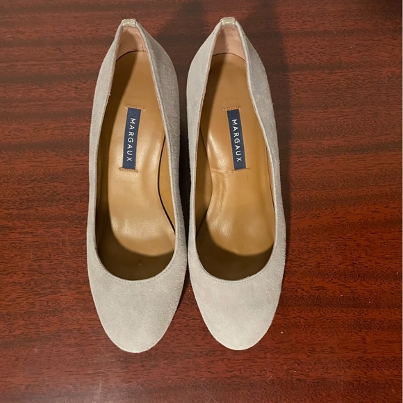 Margaux Women’s The Heel Grey Suede Pumps 38 Wide - Picture 1 of 7
